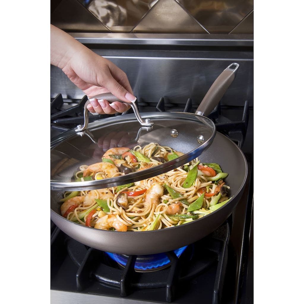 Anolon Advanced Bronze Hard-Anodized Nonstick 12-Inch Covered Ultimate Pan