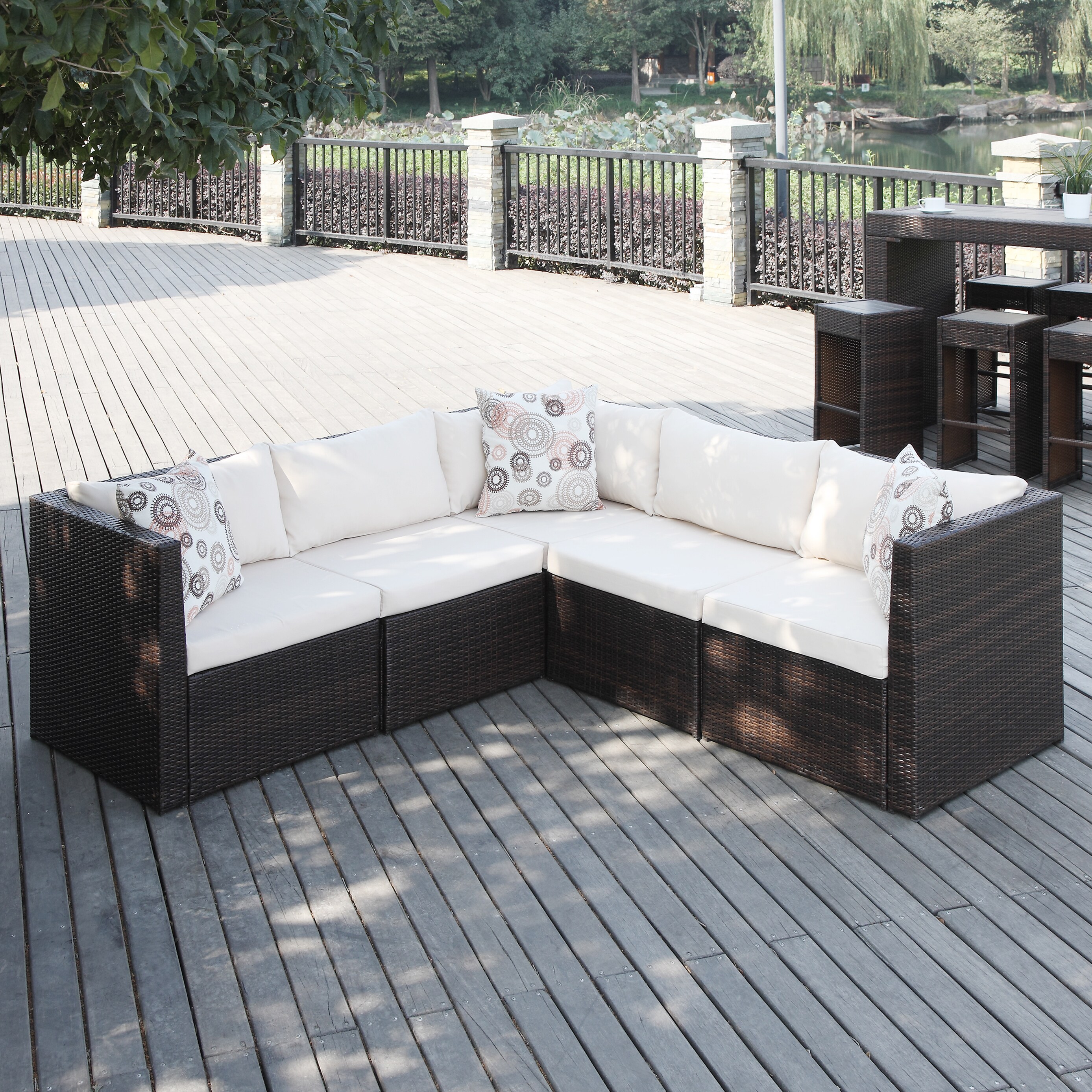 Shop Handy Living Aldrich Brown Indoor/ Outdoor 5-piece ...