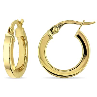 Miadora 10k Yellow Gold Italian Hoop Earrings