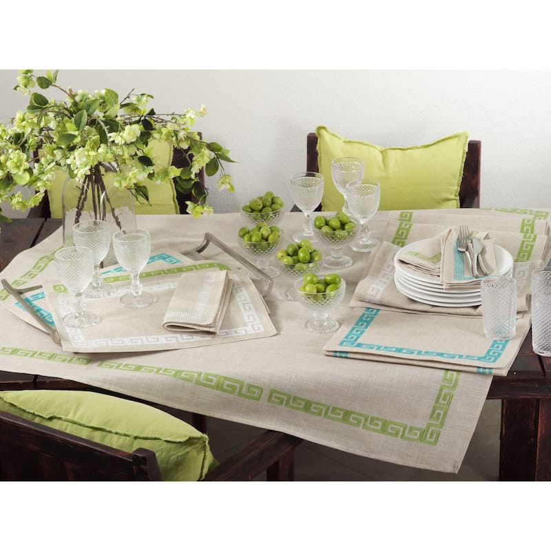 Stitched Greek Key Design Placemat (Set of 4)
