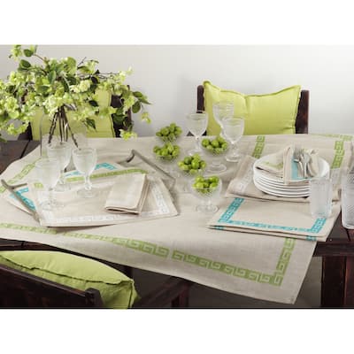 Stitched Greek Key Design Placemat (Set of 4)