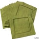 preview thumbnail 33 of 43, Hemstitched Linen Blend Cocktail Napkins (Set of 12) Lime