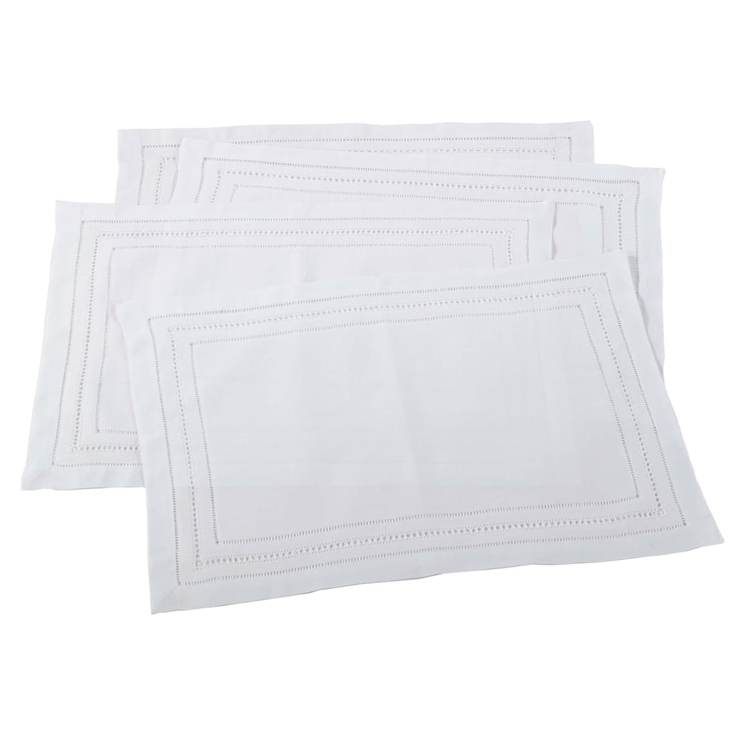 Linen Blend Hemstitched Placement (Set of 4)
