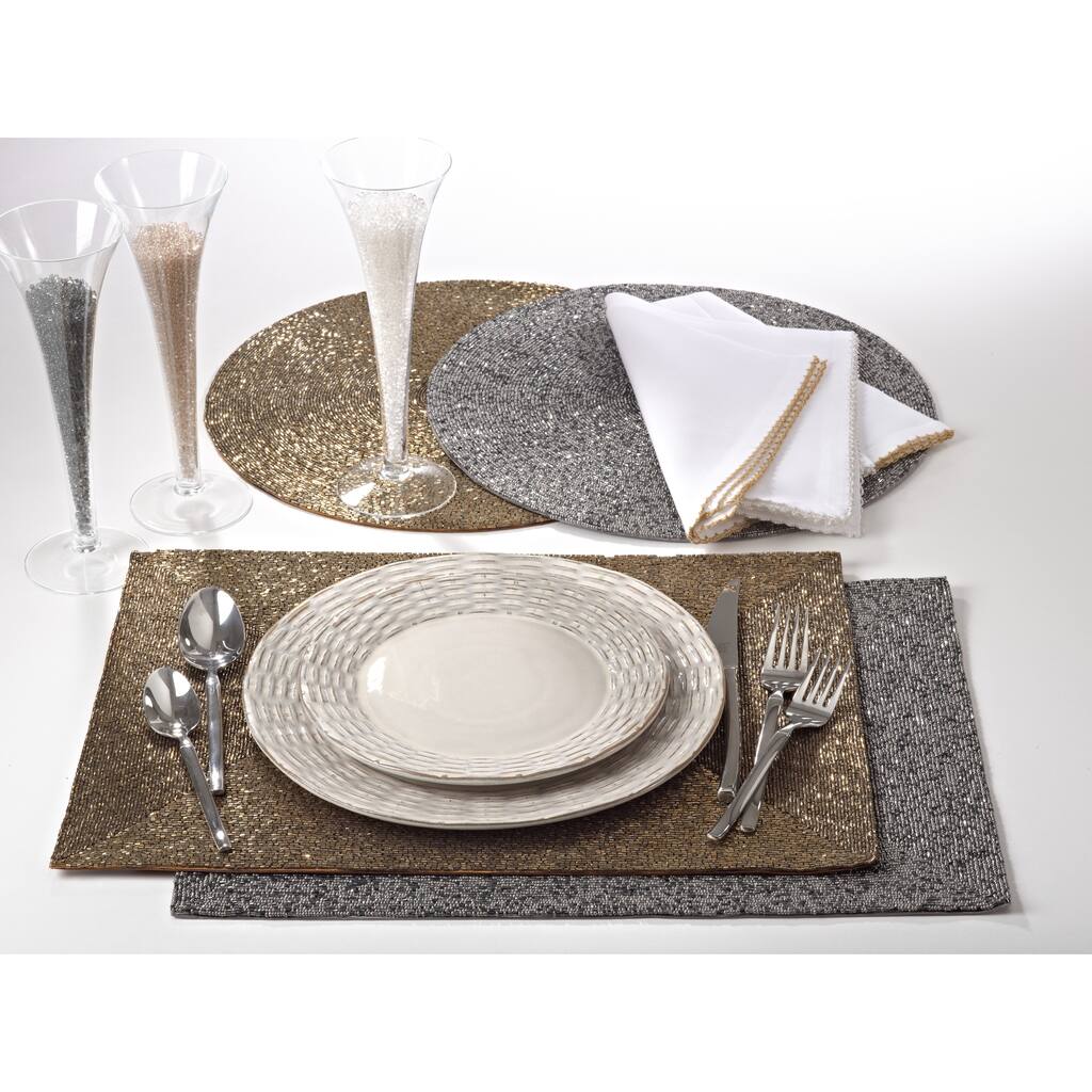 Beaded Design Placemats (Set Of 4)