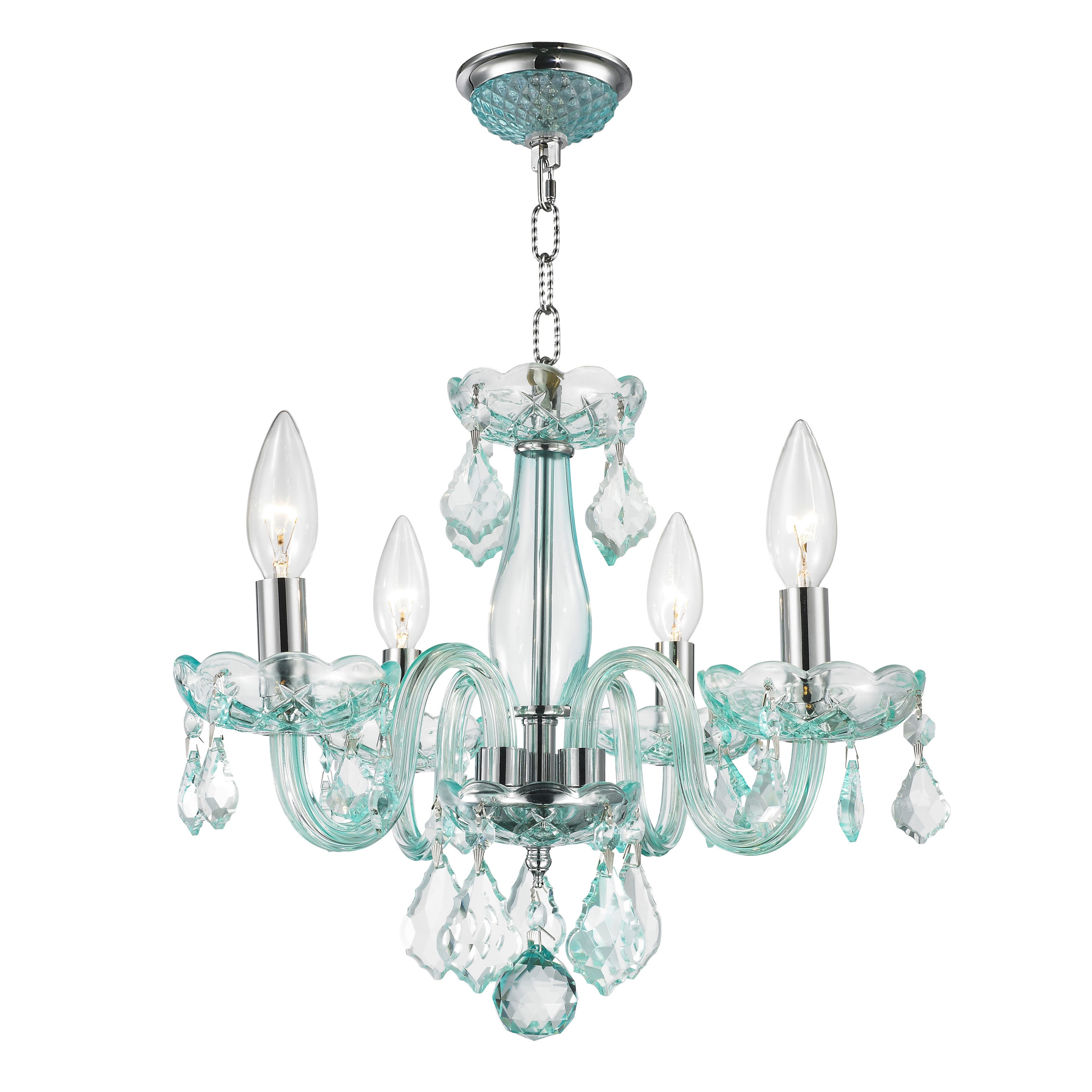 Kids Room Glam 4 Light 16 Inch Turquoise Blue Crystal Chandelier Kids Room Glam 4 Light 16 Inch Turquoise Blue Crystal Chandelier