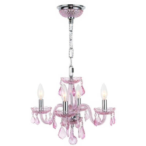 childrens pink chandelier