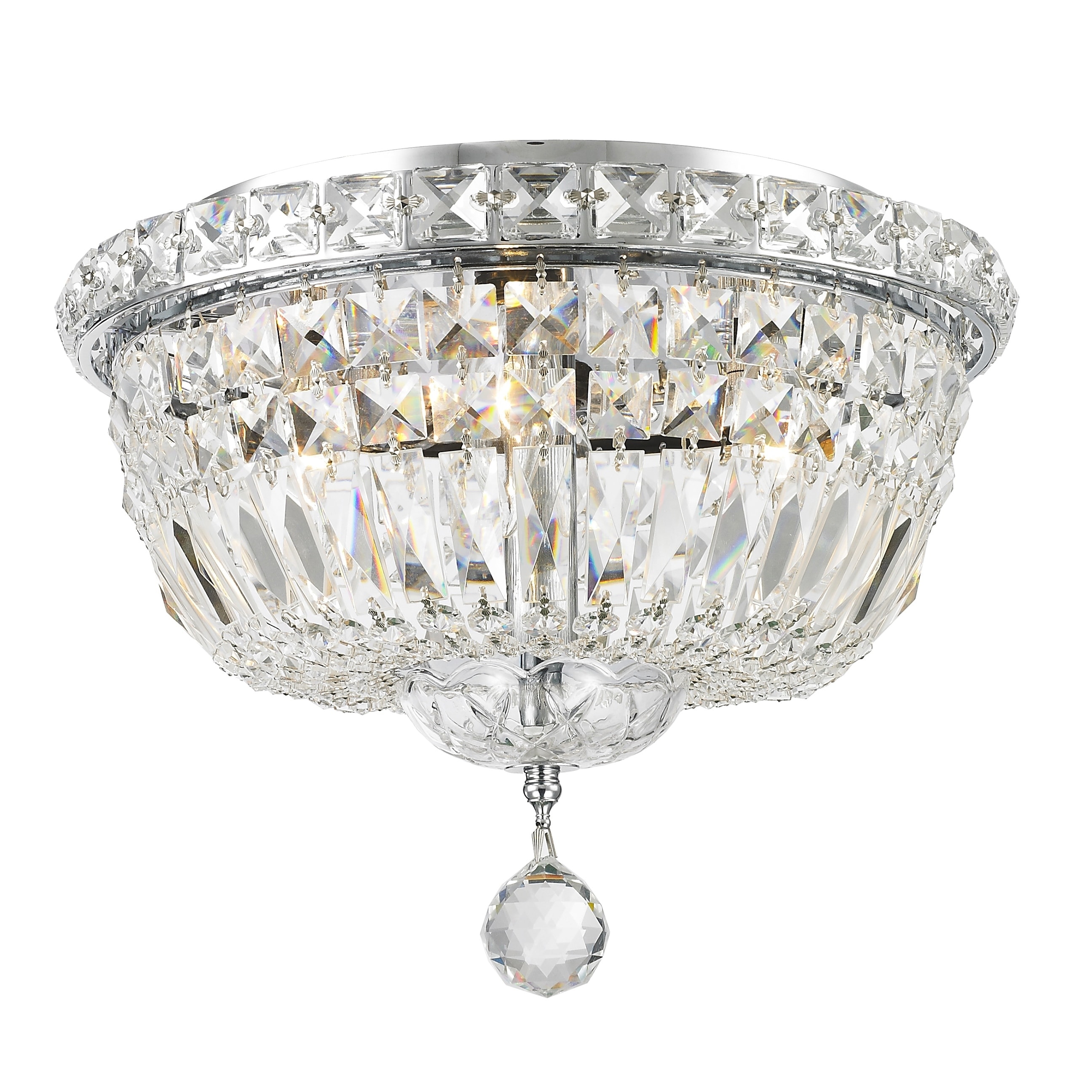 Shop French Empire 4 Light 12 In Chrome Finish Full Lead Crystal