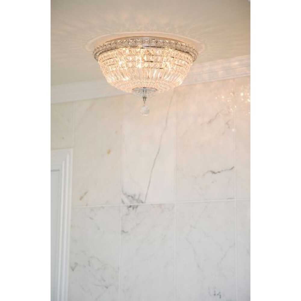 Shop French Empire 6 Light 16 Inch Full Lead Crystal Chrome Finish
