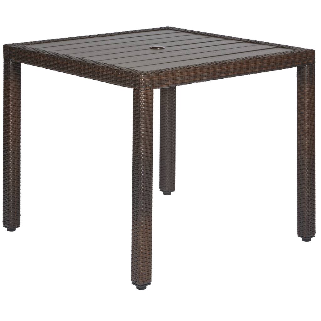 Handy Living Napa Estate Dark Brown Square Indoor/Outdoor Dining Table