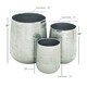 preview thumbnail 6 of 5, Set of 3 Modern 13, 16, and 21 Inch Aluminum Planters by Studio 350