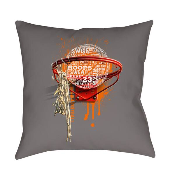 Shop Basketball Words In Hoop Decorative Pillow Overstock 10116512