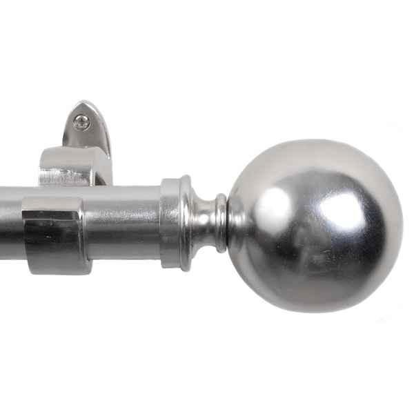 Curtain Rod 36 inches x 66 inches Stacked Round Nickel Plated