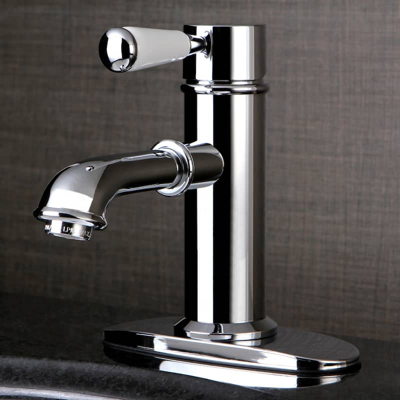 Kingston Brass Single-Hole Chrome Bathroom Faucet - Silver