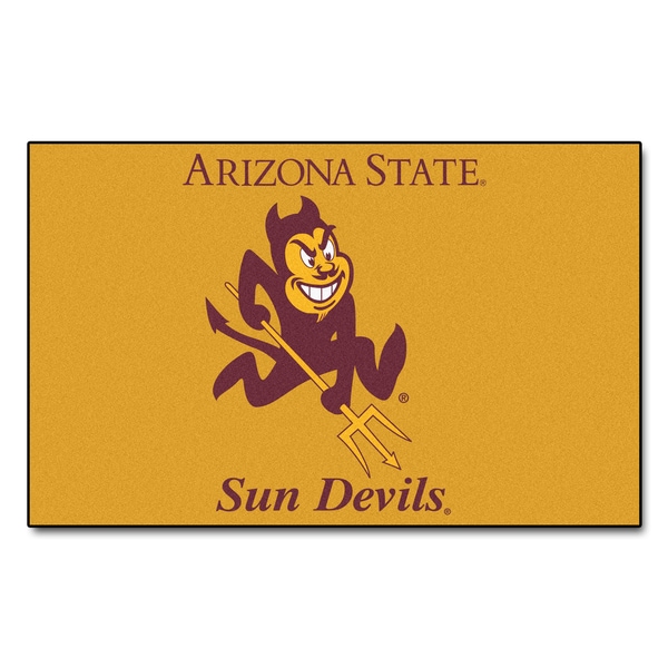 Fanmats Machine Made Arizona State University Yellow Nylon Ulti Mat (5