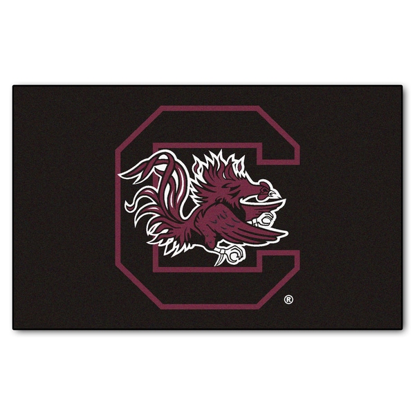 Fanmats Machine-Made University of South Carolina Black Nylon Ulti-Mat (5' x 8')