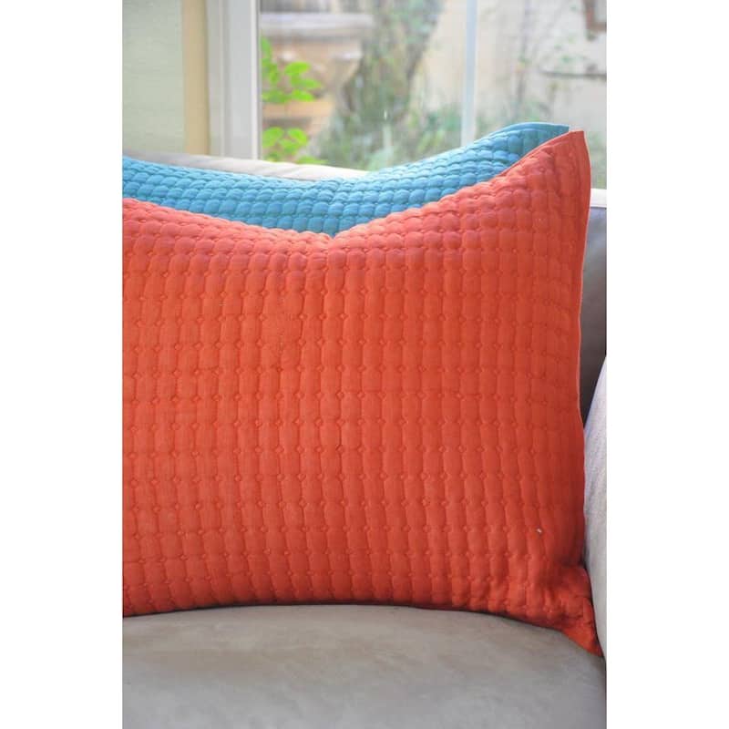Iven Linen Sham - Orange - Accent Pillow - Standard