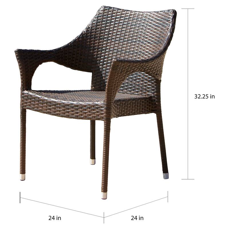 Armstrong Outdoor Multi-Brown 5-piece Dining Wicker Set by Christopher Knight Home