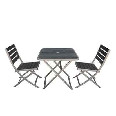 Fresca Polylumber Folding Outdoor 3-piece Dining Set
