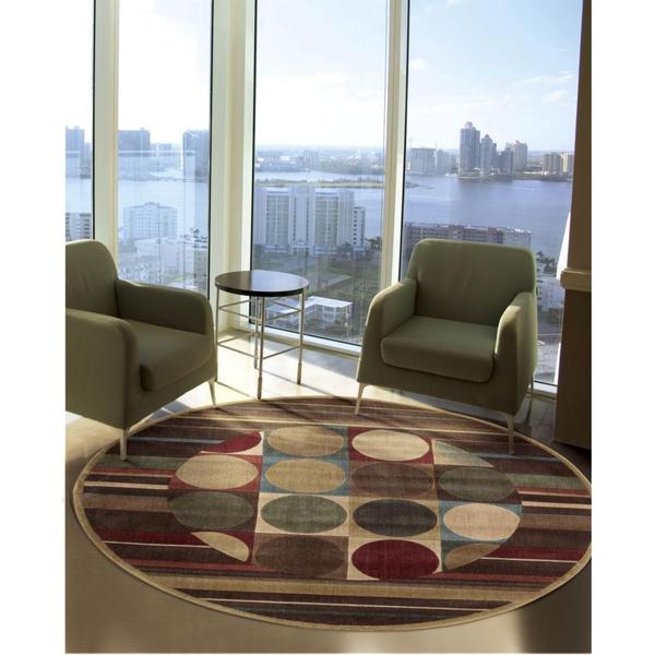 Rug Squared Fenwick Multicolor Rug - Multi - 5'6" Round