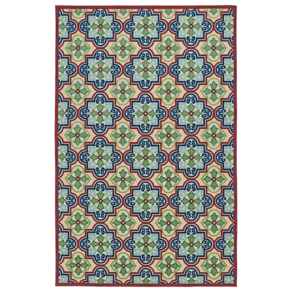 Indoor/Outdoor Luka Multi Tile Rug (7'10 x 10'8)