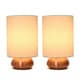 preview thumbnail 8 of 8, Porch & Den Roseman Mini Lamp with Touch Base and Fabric Shade (Set of 2)