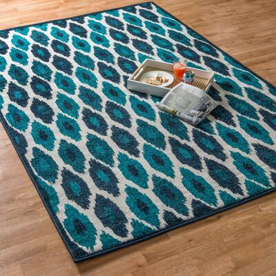 Indoor/ Outdoor Palm Citron/ Multi Rug