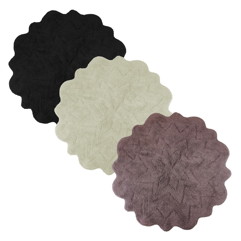 Sherry Kline Over Tufted Petals Bath Rug (Set of 2)