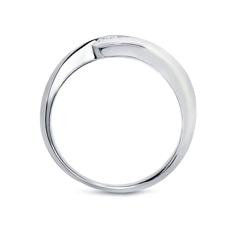 Auriya Modern 3-Stone Bypass 1/4ct TDW Diamond Ring 14k Gold