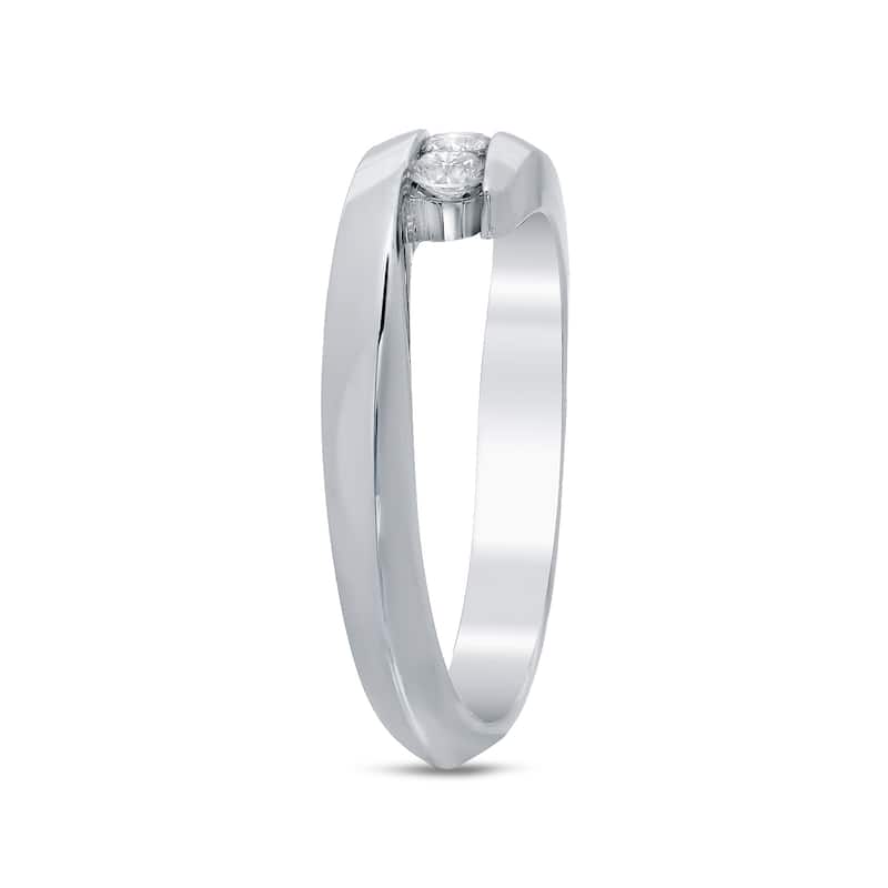 Auriya Modern 3-Stone Bypass 1/4ct TDW Diamond Ring 14k Gold