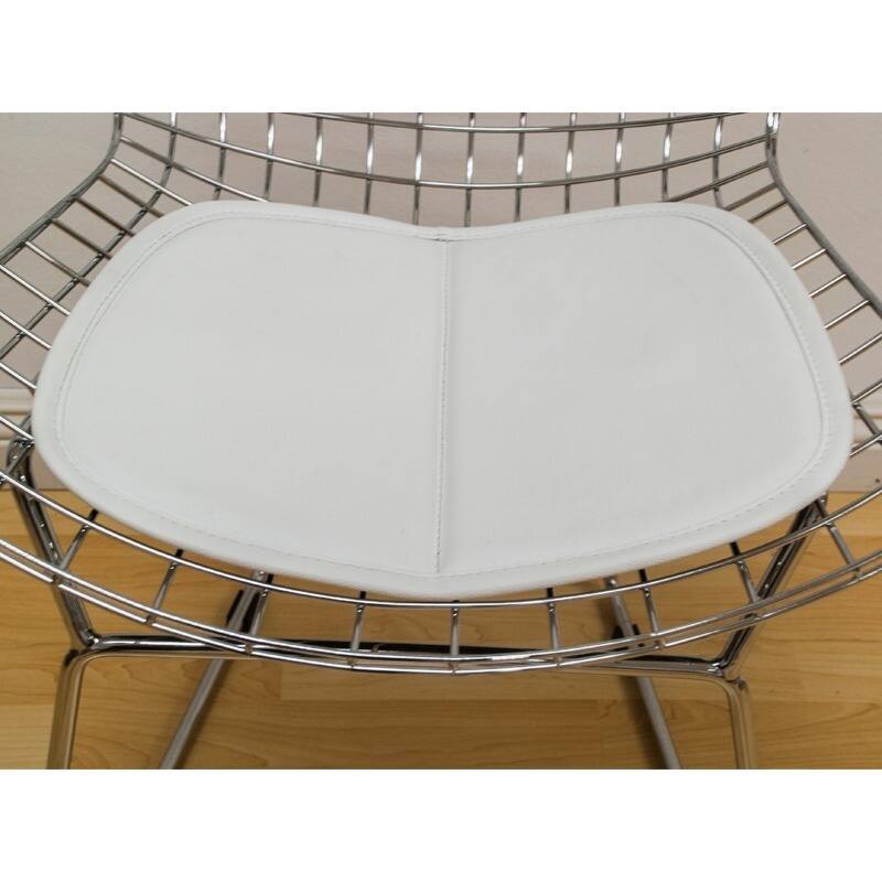 Carbon Loft Flossie Chrome Wire Counter Stool with Faux Leather Interchangeable Seat Pads