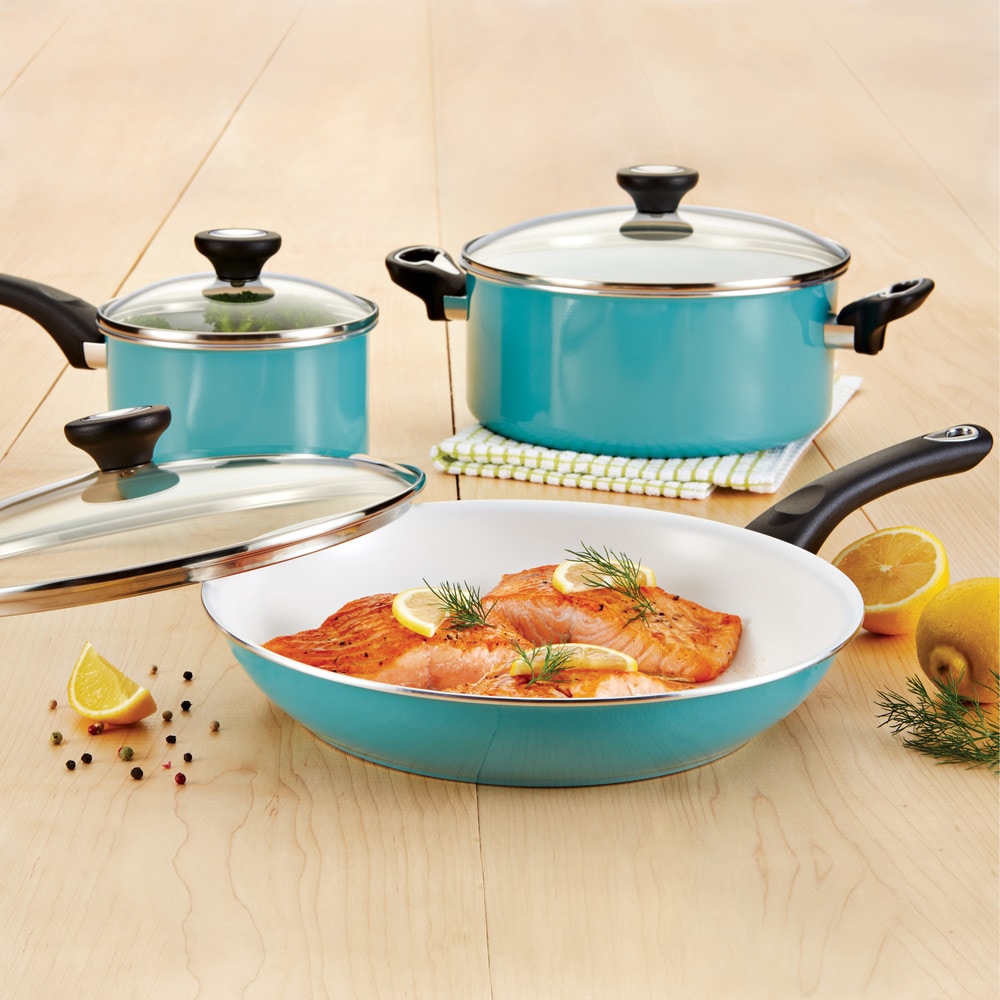 Paula Deen PD12PASSBM 12 Piece Cookware Set Savanaha Blue