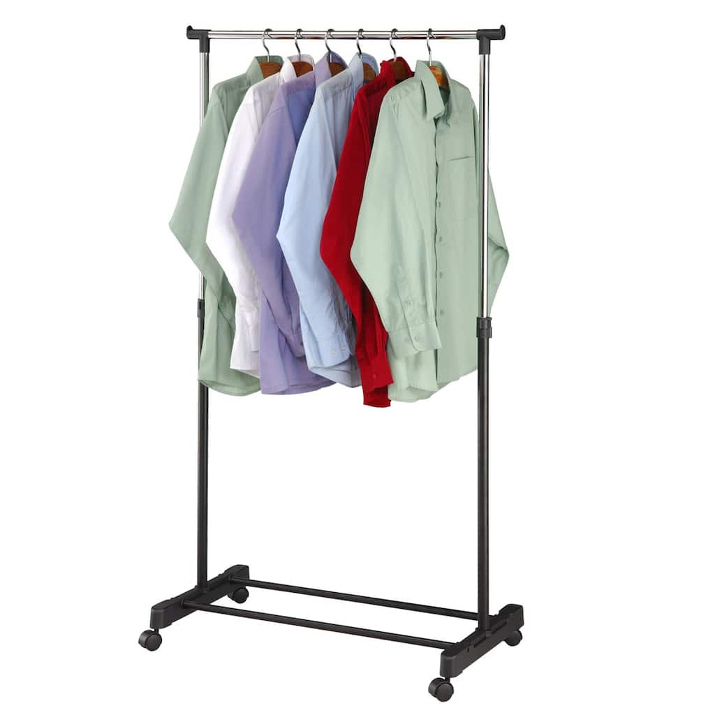 Adjustable Rolling Garment Rack-Adjusts from 39.5" to 60" High