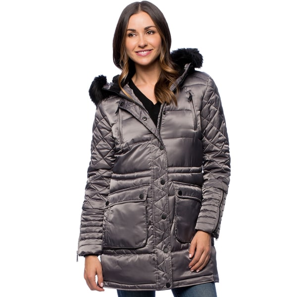 Shop BCBG Women's Cinched Waist Long Parka - Free Shipping Today ...