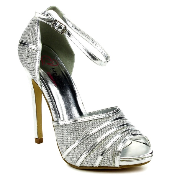 Shop I Heart Collection AUDREY-05 Women's Glitter Designed Ankle Strap ...