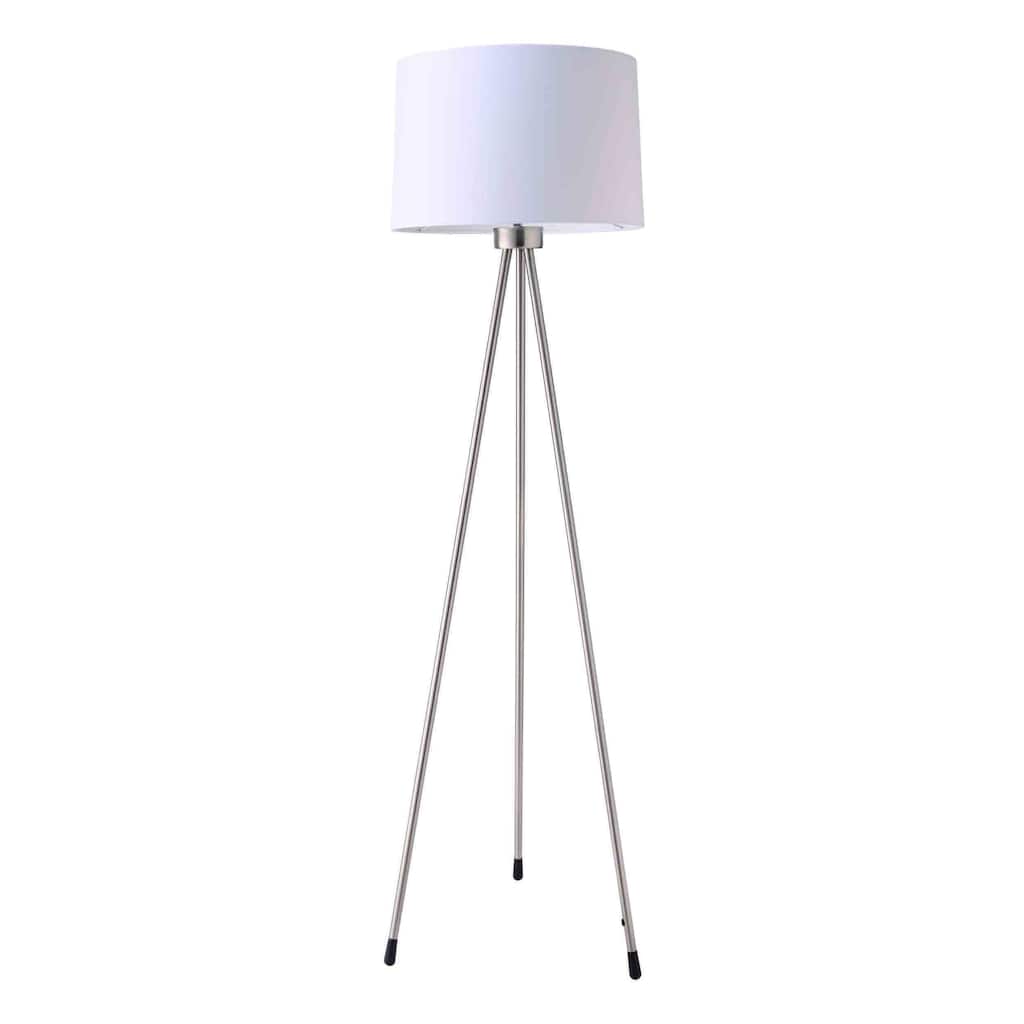 Journee Home 'Exposure' 59 inch Brushed Nickel Tripod Floor Lamp
