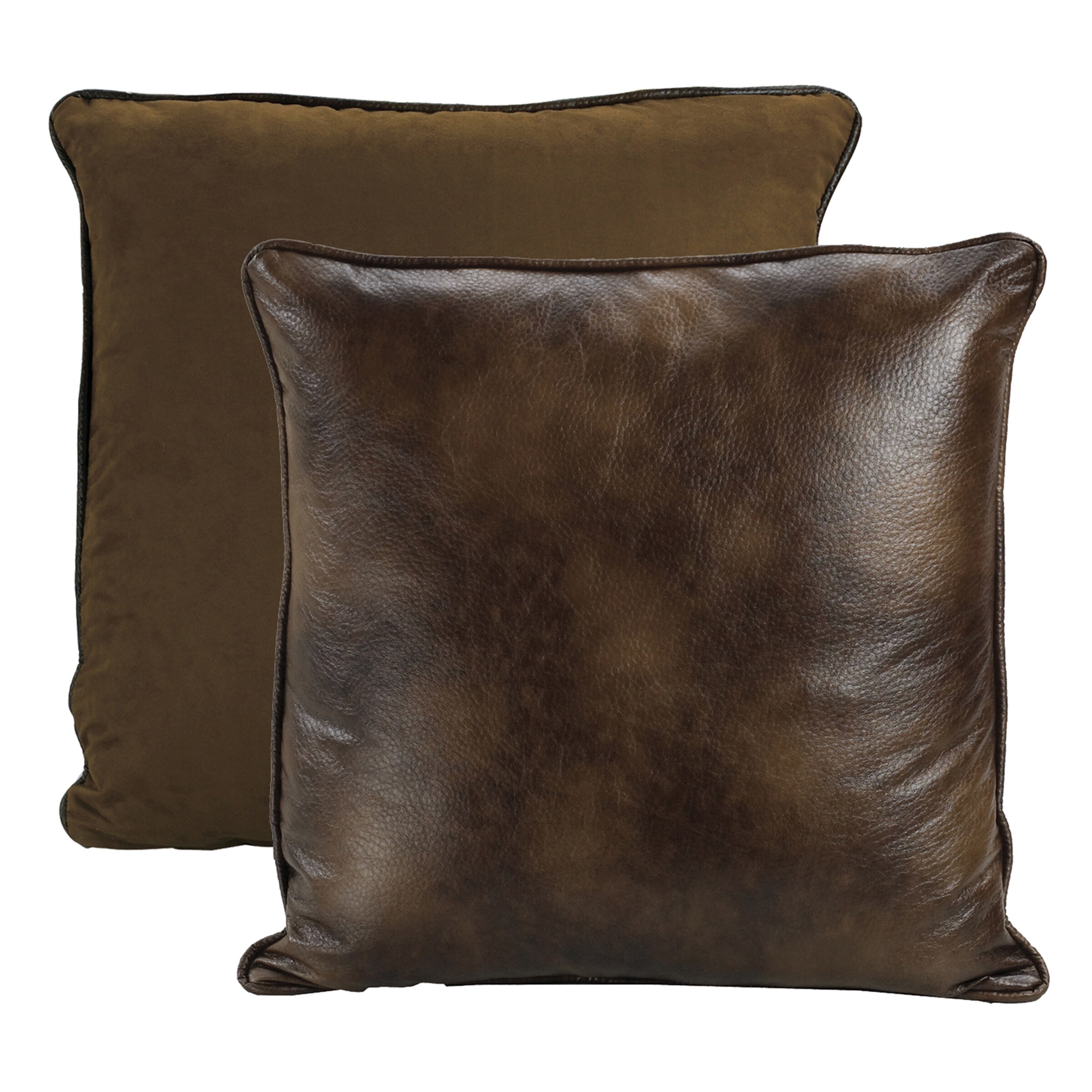 Shop Hiend Accents Brown Polyester Euro Throw Pillow Free