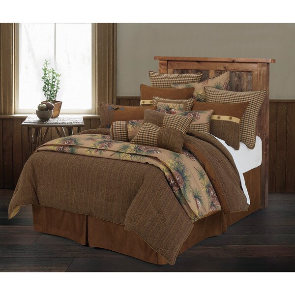 HiEnd Accents Crestwood Brown Wool 5-piece Comforter Set