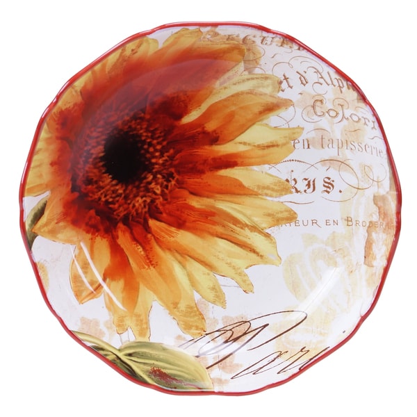 Certified International Paris Sunflower Serving/Pasta Bowl 13-inch x 3-inch