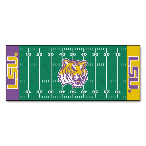 Fanmats Machine made Louisiana State University Green Nylon Football