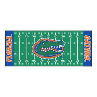 Florida Gators Rugs Area For Less Fanmats Machine Made University Of Florida Green Nylon Football Field Runner 2 5