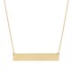 preview thumbnail 6 of 14, 10k or 14k Gold Engraveable Bar Cable Chain Necklace (18 inch)