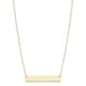 preview thumbnail 1 of 14, 10k or 14k Gold Engraveable Bar Cable Chain Necklace (18 inch)
