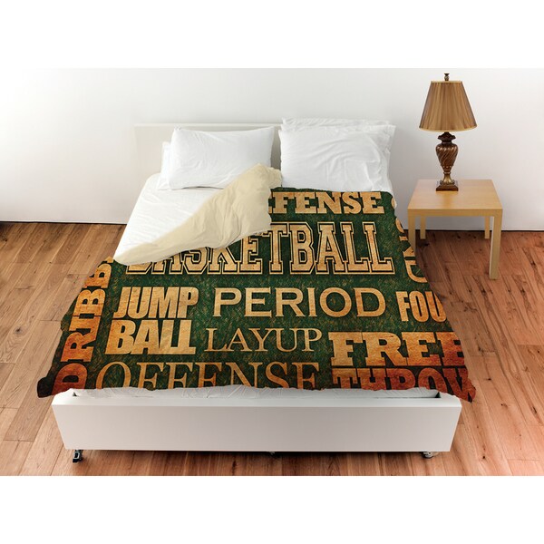 Basketball Words Duvet Cover