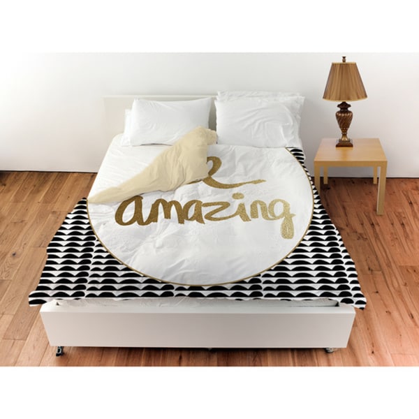 Shop Be Amazing Black and Gold Duvet Cover Free Shipping Today