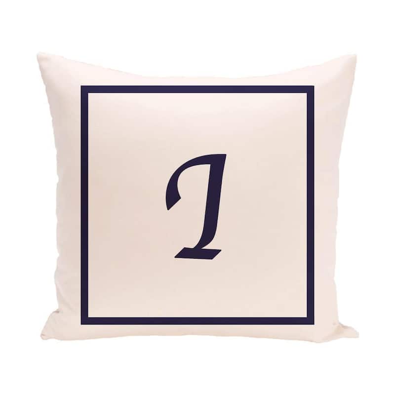 16 x 16-inch Monogram Print Decorative Pillow - I