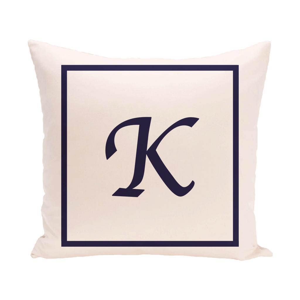 16 x 16-inch Monogram Print Decorative Pillow