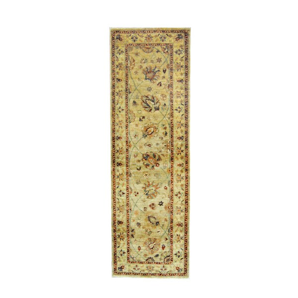 Handmade Oushak Wool Runner (Afghanistan) - 2'10 x 8'11