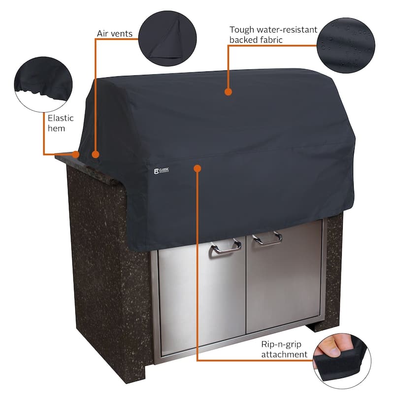 Classic Accessories Black Cover for Built-In Grills