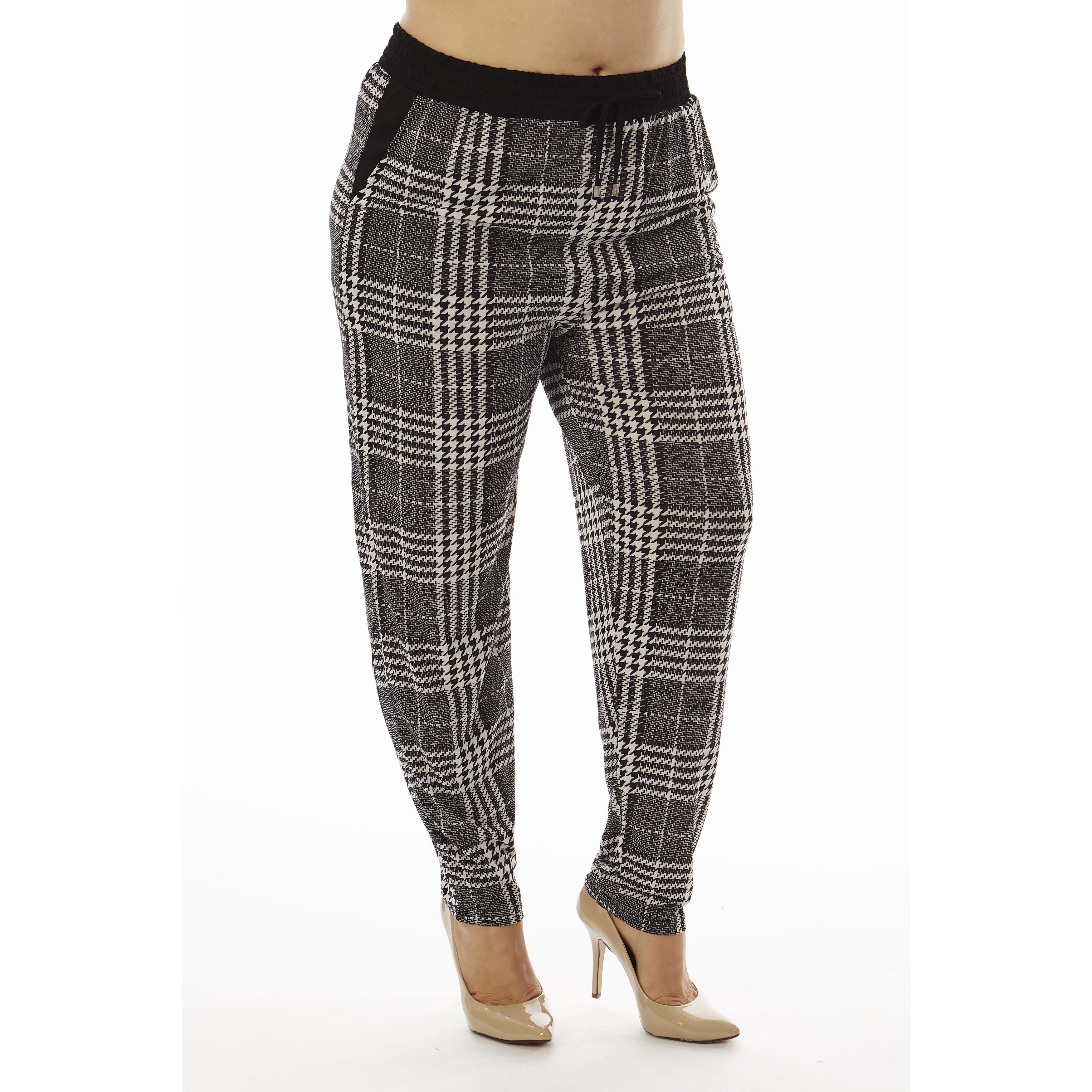 plus size plaid joggers