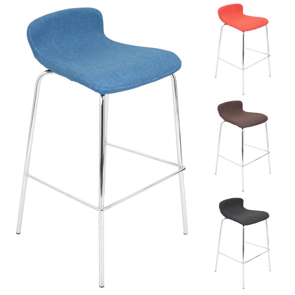 Fabric Stacker Stackable Barstool - Set Of 3